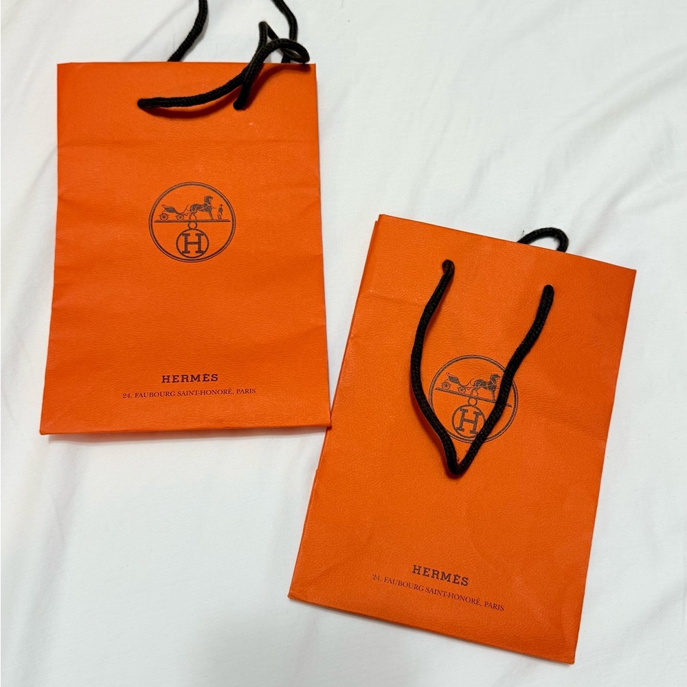 Hermès Orange Shopping Bags